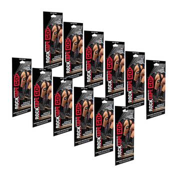 12PK Rocktape Go Fast Pack Adhesive Training Tape Support - Black