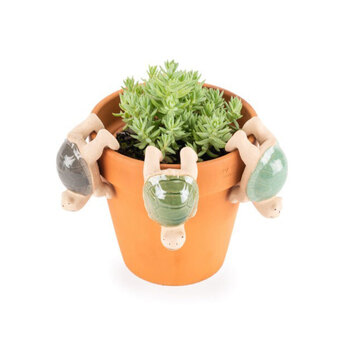 4x Ceramic 8.5cm Turtle Pot Sitter Planter Garden Decor - Assorted