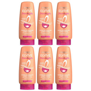 6PK Loreal Elvive Dream Lengths Super Detangling Conditioner 700ml Long Damaged Hair