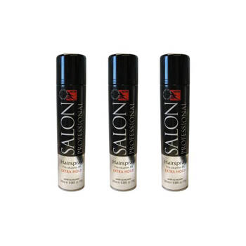 3PK Minuet Salon Professional Spray Extra Hold 265ml For All Hair Types