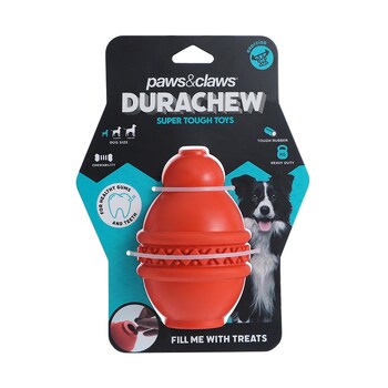 Paws & Claws Dura Chew 12cm Treat Tumbler Pet/Dog Toy Large - Assorted