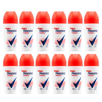 12PK Rexona Women Roll On Antiperspirant Deodorant Passion 72H Protection 45ml