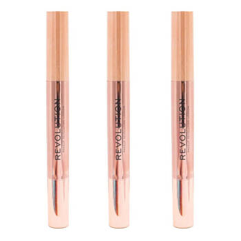 3PK Revolution Lustre Wand Eye Shadow Stick Fancy Champagne 3.6g Makeup