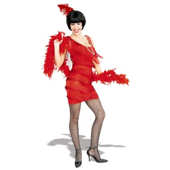 Rubies Roarin' Red Flapper Womens Dress Up Costume - Size L