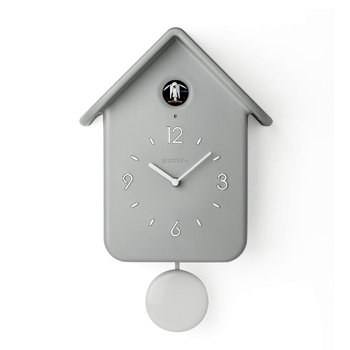 Guzzini Home Qq Cuckoo 39cm Wall Clock w/ Pendulum - Grey