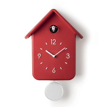 Guzzini Home Qq Cuckoo 39cm Wall Clock w/ Pendulum - Red