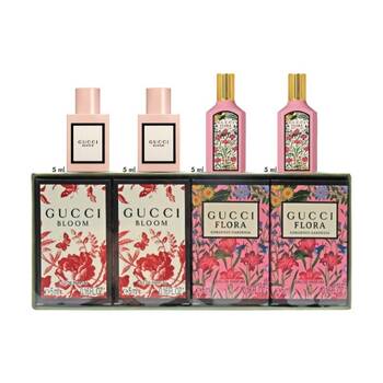 4pc Gucci EDP Women 2x 5ml Bloom 2x 5ml Flora Gorgeous Gardenia Gift Set