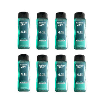 8PK Reebok 4in1 Shower Gel Cool Your Body Wash 400ml