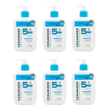 6PK Revolution Skin Ceramides Smoothing Cleanser Moisturising Care 236ml