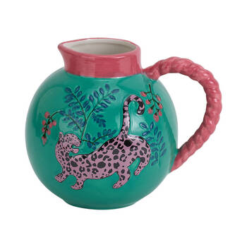 Annabel Trends Ceramic Jug Water Pitcher w/ Handle 18.5x16cm Cheetah