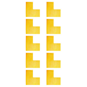 10PK Durable 10cm Marking Sign Shape L Sticker - Yellow