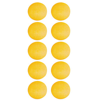 10PK Durable Round 15cm Floor Marking Shape Point - Yellow