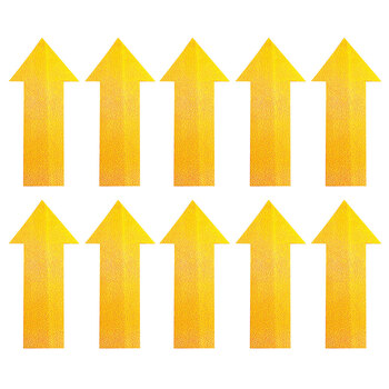 10PK Durable 20cm Marking Sign Shape Arrow - Yellow