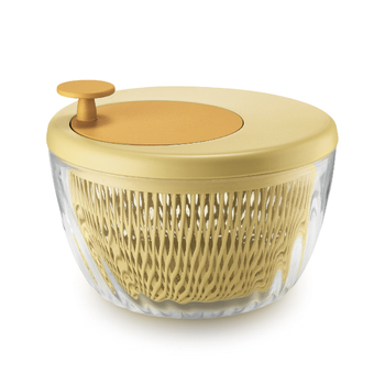 Guzzini Kitchen Active Design 19cm/4L Plastic Salad Spinner w/ lid - Acid Yellow