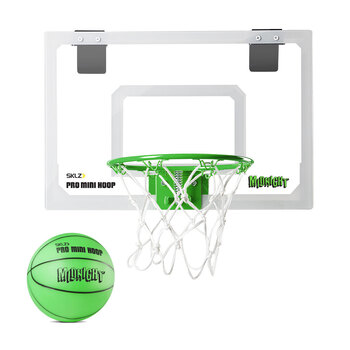 SKLZ 45.72 x 30.48cm Pro Mini Basketball Hoop Midnight Glow In The Dark w/ Ball