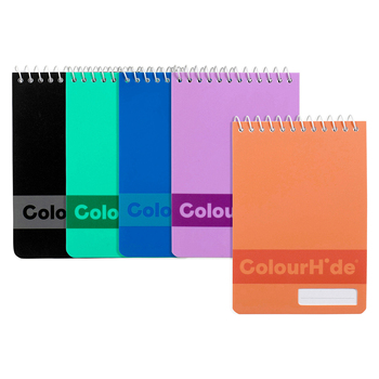 16PK Colourhide Pocket Notebook 112x77mm Ruled 96-Pages - Assorted