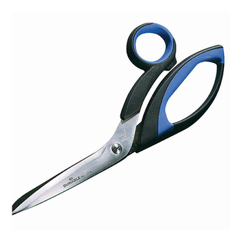 Durable 20cm Stainless Steel Scissors - Black/Blue