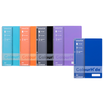 Colourhide PP Writing Notebook A4 w/ Ruler 120-Pages Assorted