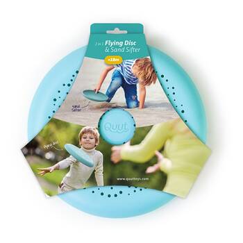 Quut 2-in-1 Flying Disc And Sand Sifter Outdoor Childrens Toy Blue