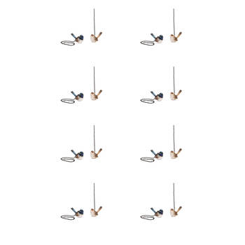 8x 2pc Polyresin Fairy Wren Hanging Mixed 3.5x5cm