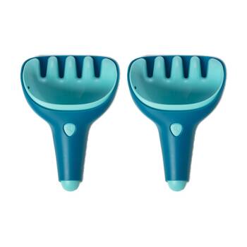 2x 2pc Quut Beach Sand Rake And Digger Raki Childrens Toy Blue/Green 10M+