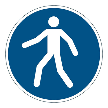 Durable 43cm Safety Marking Sign Use Walkway - Blue