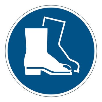 Durable 43cm Marking Sign Use Foot Protection - Blue