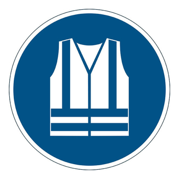 Durable 43cm Floor Marking Sign Use Safety Vest Sticker - Blue