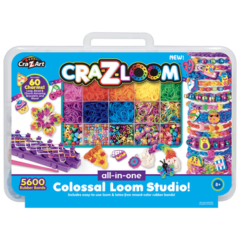 5600pc Cra-Z-Art Kids/Children Colossal Rubber Band Loom Studio 8y+
