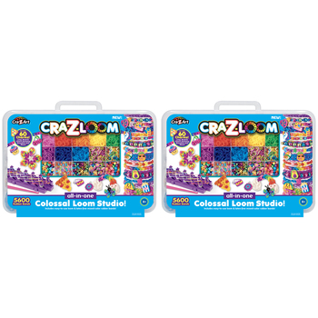 2x 5600pc Cra-Z-Art Kids/Children Colossal Rubber Band Loom Studio 8y+