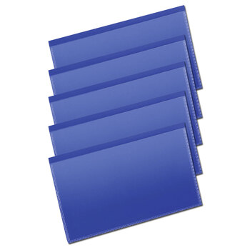 50PK Durable Magnetic 8.15x16.3cm Document Pouch - Dark Blue