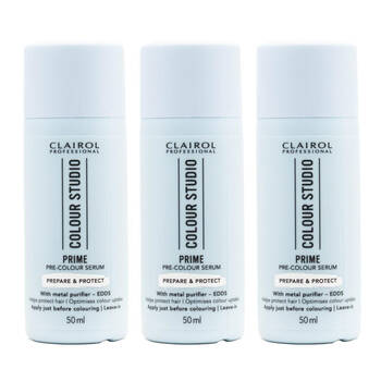 3PK Clairol Professional Colour Studio Prime Pre-Colour Hair Serum 50ml 