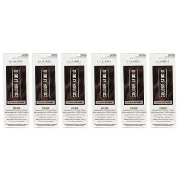 6PK Clairol Professional Permanent Hair Colour ream 3/0 Chocolate Brown Dye