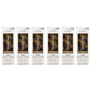 6PK Clairol Professional Permanent Hair Colour Cream 6/0 Hazelnut Brown Dye