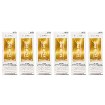 6PK Clairol Professional Permanent Hair Colour Cream 9/0 Natural Blonde Dye