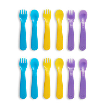 2PK Munchkin ColorReveal Color Changing Toddler Utensils - 6pk 12M+