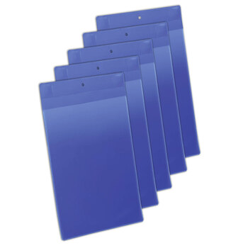 10PK Durable Neodym Magnetic A4 Document Sleeve Portrait - Dark Blue