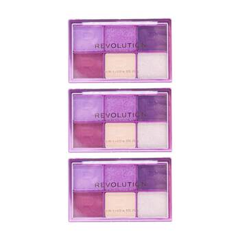 3PK Revolution 0.7g Mini Colour Reloaded Eye Shadow Palette Purple Please