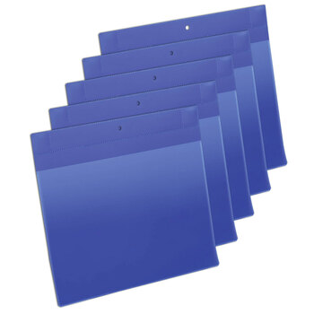 10PK Durable Neodym Magnetic A4 Document Sleeve Landscape - Dark Blue