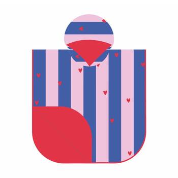 Quut Childrens Microfibre Towel W/ Hood Poncho Cherry Red 60x60cm 1-6Y