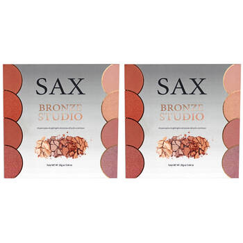 2PK Sax Bronze Studio Bronze Blush Contour 8-Shades 20g