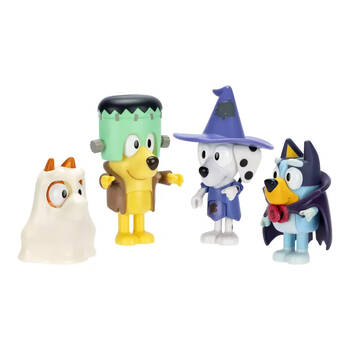 Bluey Halloween Figure 4pk Plastic Figures Preschool Toys