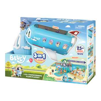 Bluey S11 3-In-1 Transforming Airplane Playset Kids Toy 3y+