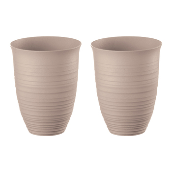 2PK Guzzini Earth Tierra 12.4cm/520ml Tall Tumbler - Taupe