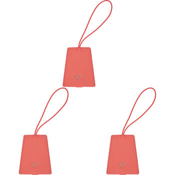 3PK Annabel Trends Vanity Luggage Travel Tag 9.5x7.5cm Coral