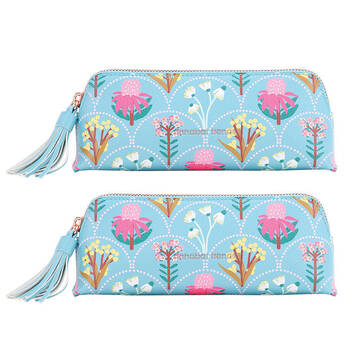 2PK Annabel Trends Vanity Bag Mini Storage Organiser 21x8cm Wildflower