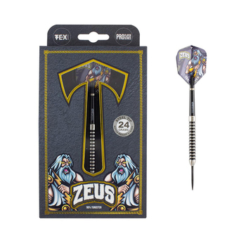 TEX 24g Zeus 90% Tungsten Darts Barrel Shaft TEX Grip