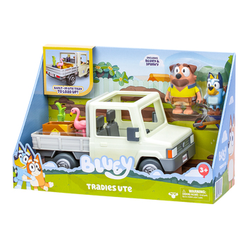Bluey S10 Tradies Ute Vehicle And Figures Toy Playset 3y+