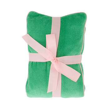 Annabel Trends Cosy Luxe Velvet Heated Pillow 41x17cm Meadow Green