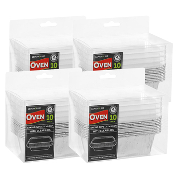 40pc Lemon And Lime 13.5cm Rectangle Foil Baking Cup w/Lid